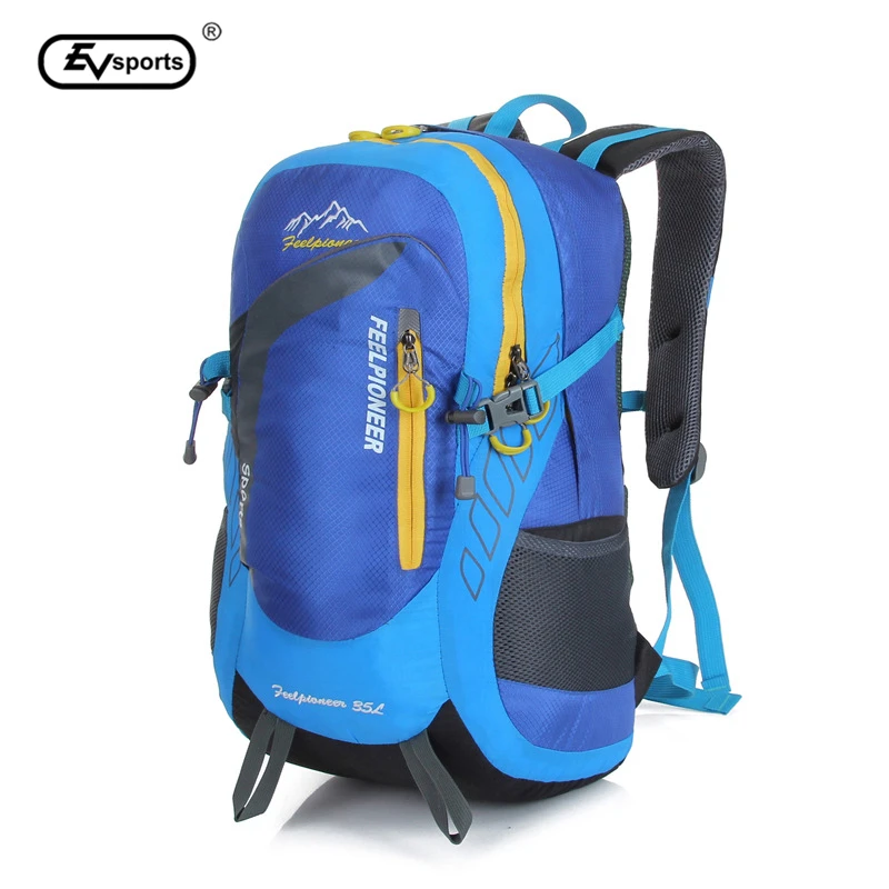 

Large Camping Bags 35L Hiking Camping Backpack Nylon for Cycling Hiking Sports Climbing Bag Sport Bag Unisex Blue FEEL PIONEER