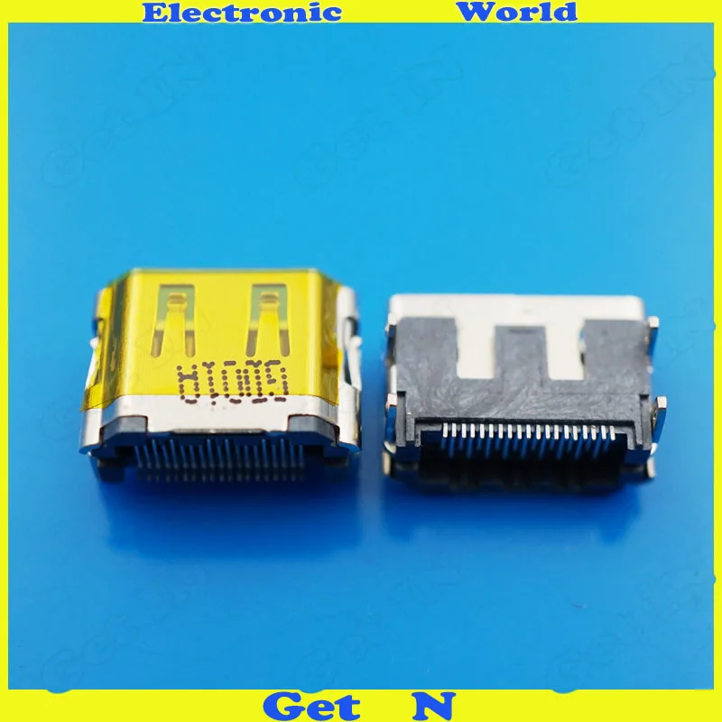 

HDMI SMD Female Jack Connector 19PIN 180 Degrees 19P 4 fixed-foot