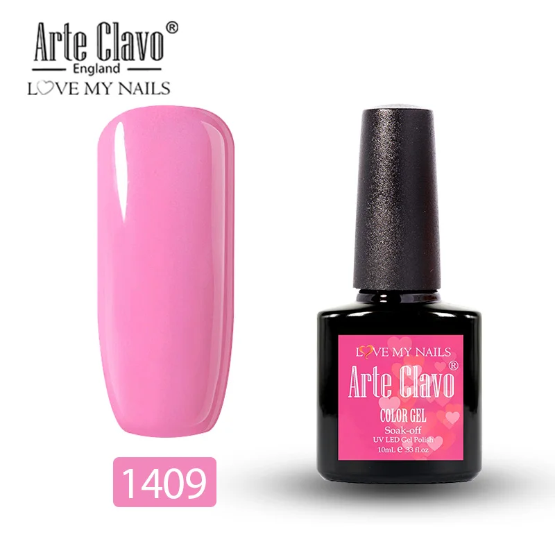 Arte Clavo, верхнее покрытие, Базовое покрытие, Гель-лак для ногтей, 10 мл, прозрачный, УФ, светодиодный, отмачивается, грунтовка, Гель-лак, лак для ногтей - Цвет: 1409