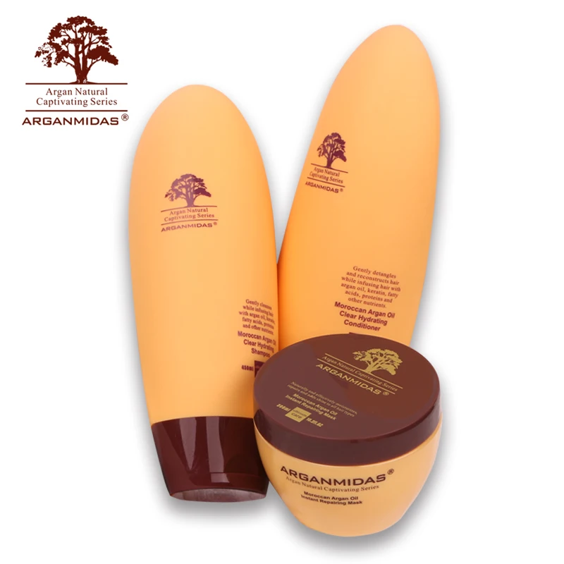 New Best Plant Arganmidas 3pcs a Set Hot Sale Hair Shampoo+Hair Conditioner+Mask Repair and Treat Hair Free Shipping new product 500ml arganmidas fresh mini hair shampoo