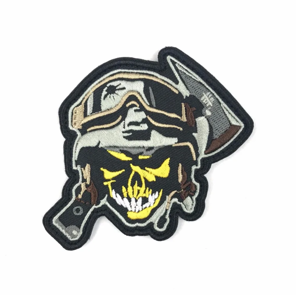Embroidery Australia Scull Patch Skull Tactical Badge Combat Armband