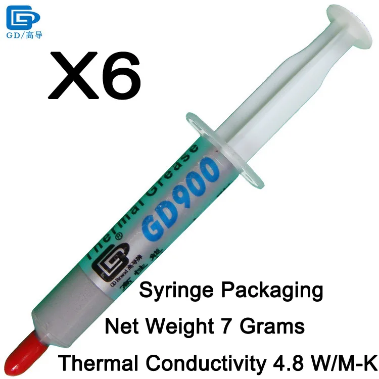 GD900 Теплопроводящая паста силиконовая штукатурка теплоотвод соединение Высокая производительность серый SSY1 SY1 SY3 SY7 SY15 SY30 - Цвет лезвия: GD900-SY7 6 Pieces