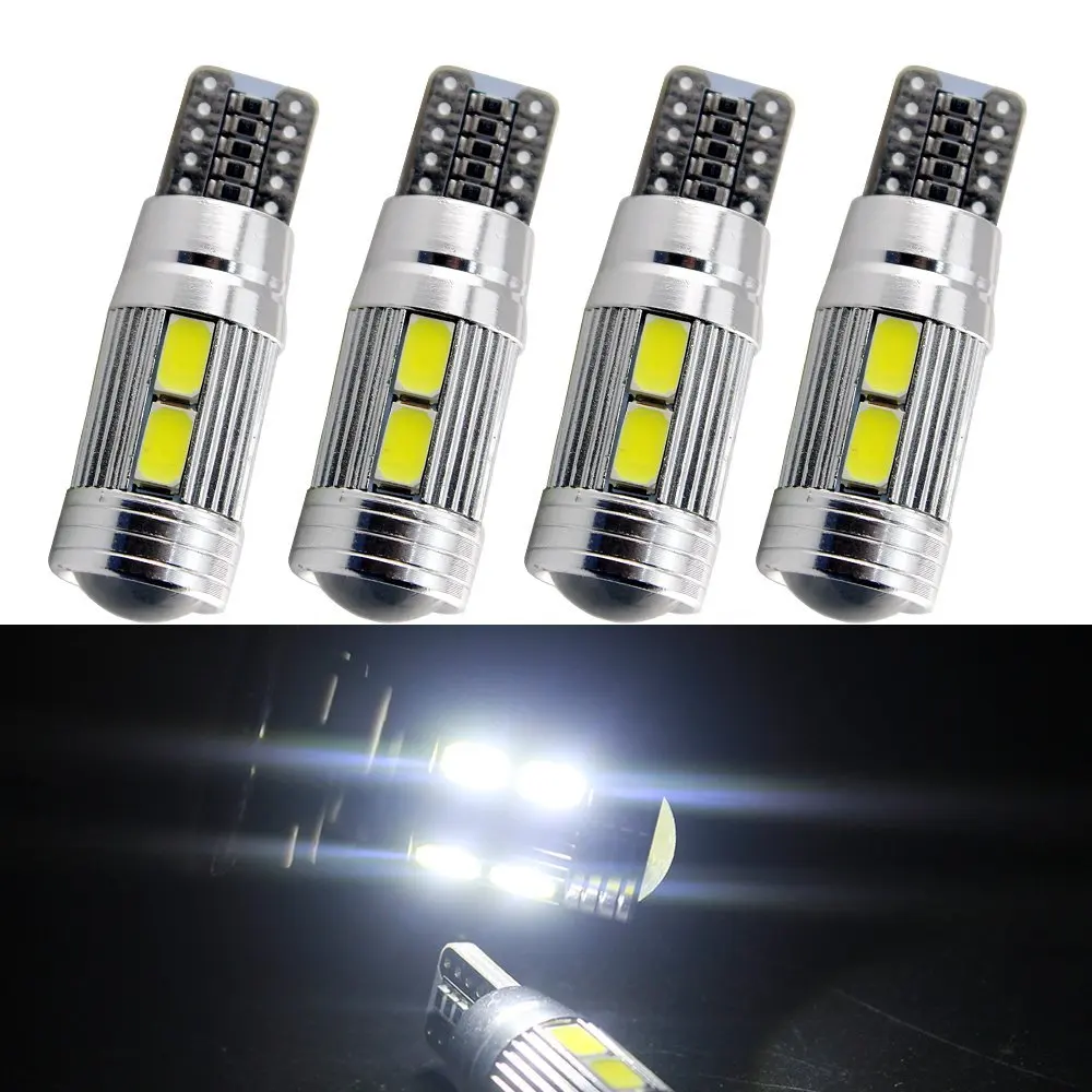 4-пакет T10 194 168 5730 10SMD с объективом Canbus ОШИБОК автомобильные освещения для автомобиля, парковка, положение, свет век, и т. д