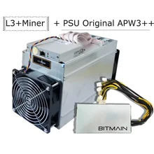 BTCEMINER Bitmain Antiminer ASIC Miner L3++ 580Mh/s Scrypt Miner для Litcoin LTC с питанием 1600 Вт
