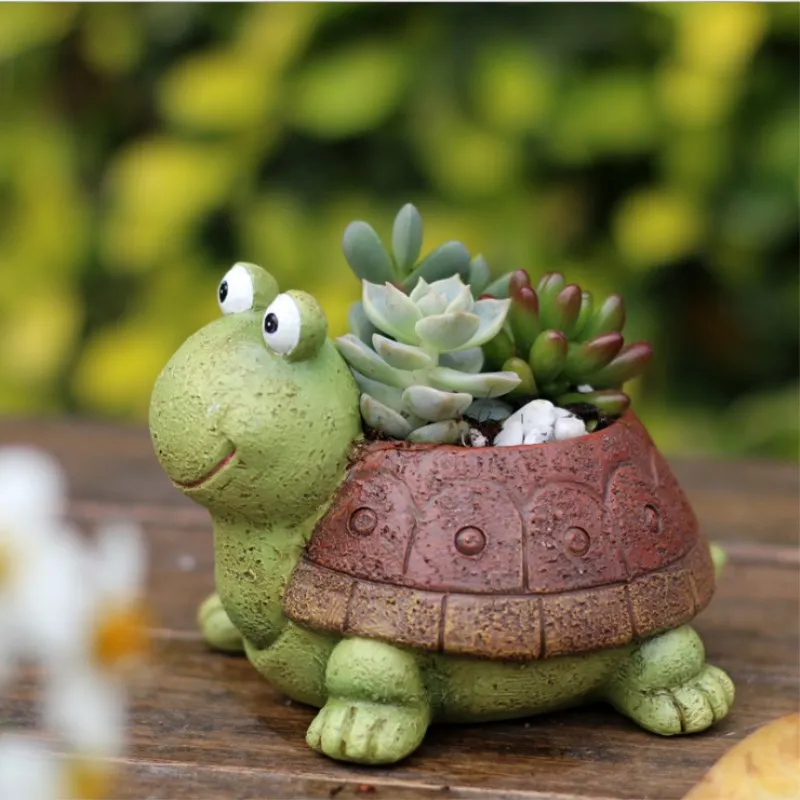 

Animals Micro Landscape Flower Pot Succulent Plants Gardening Landscape Cute Turtle Shape Planter Garden Nordic Home Decoration