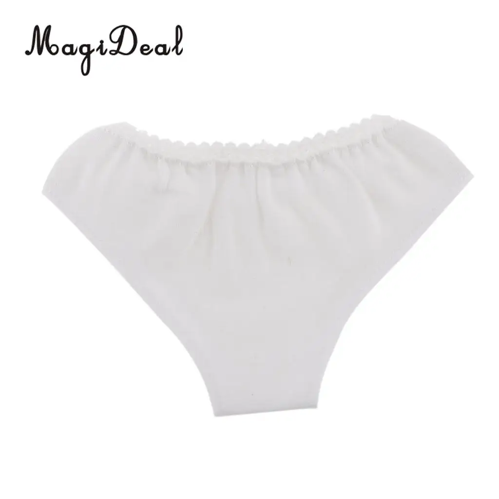 MagiDeal Cotton 1/6 Solid White Underwear Briefs for 12 Inch BJD SD Dollfie American Dolls Sexy Clothes Dress Great Costome Acce