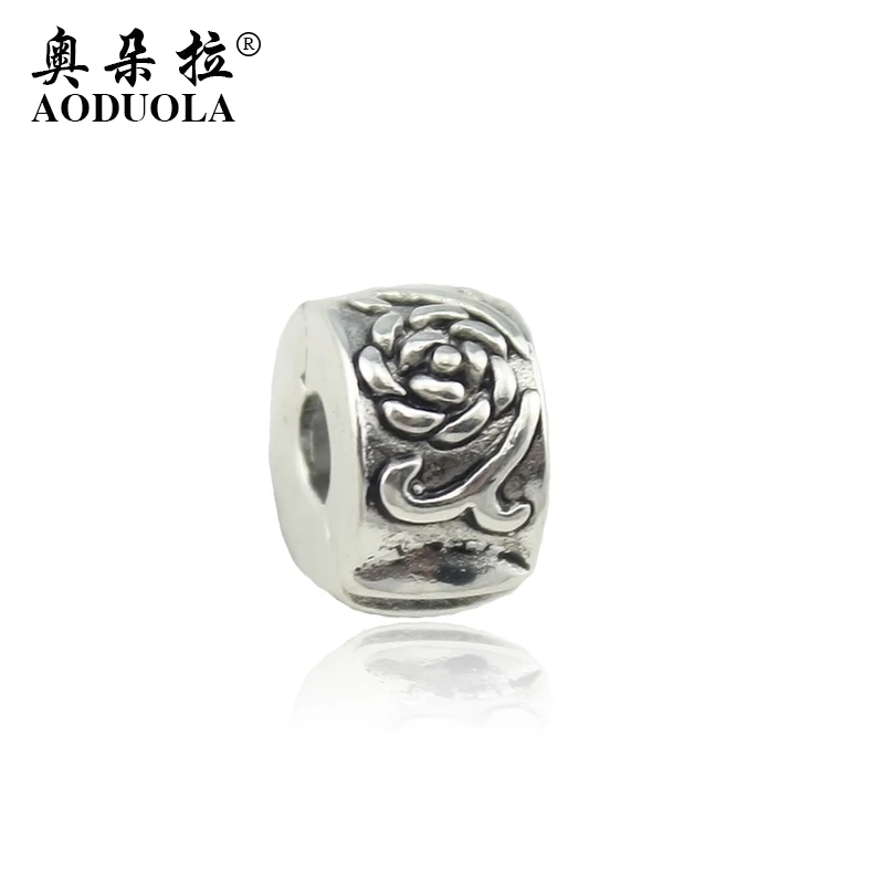 Clips Locks Beads Flower Stopper Bead Charms European DIY Beads Fit