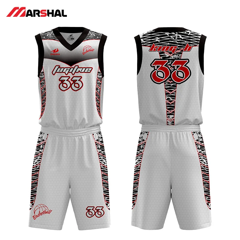 Customized Team Youth Fabric Material Basketball Jerseys Breathable