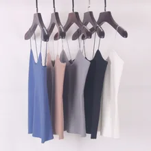 9 цветов трикотажные безрукавки для женщин для бретели жилет простой эластичный VNeck тонкий сексуальный Strappy