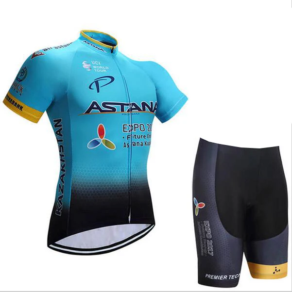 Астана Pro Team Велоспорт Джерси Майо Одежда для велоспорта Мужская горная форма костюм набор - Цвет: Shorts suit