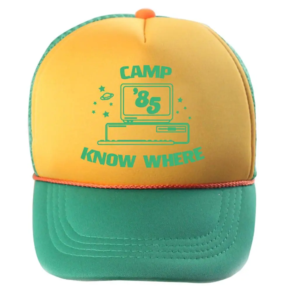 

Stranger Things Dustin Hat Adult Kids "Camp Know Where" Baseball Cap