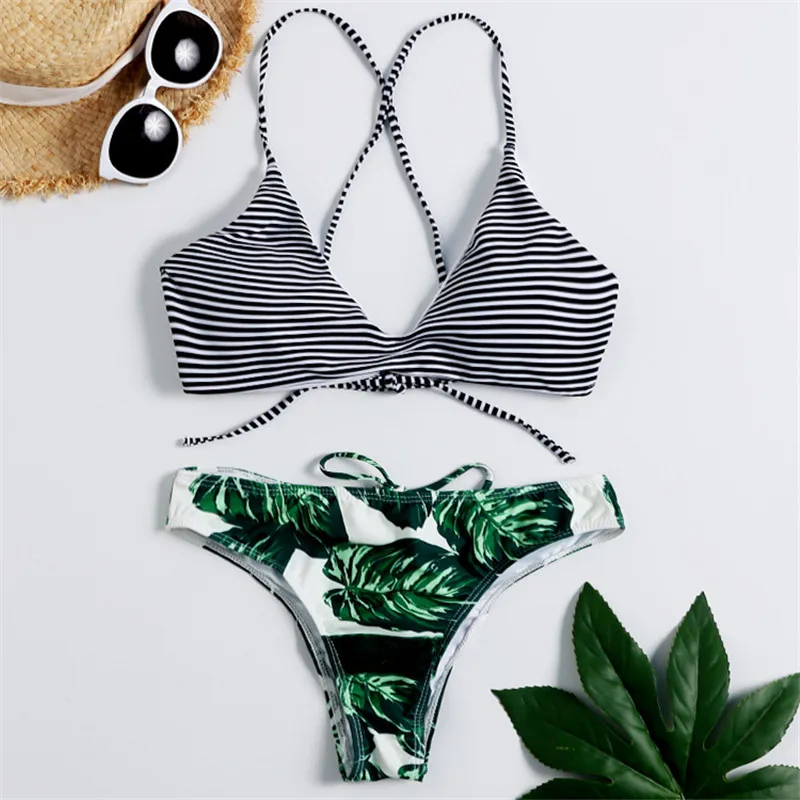 

2019 New Sexy Two Piece Bikini Set Woman Low Waist Swimsuit Female Swimwear Lady Beachwear Bath Suit
