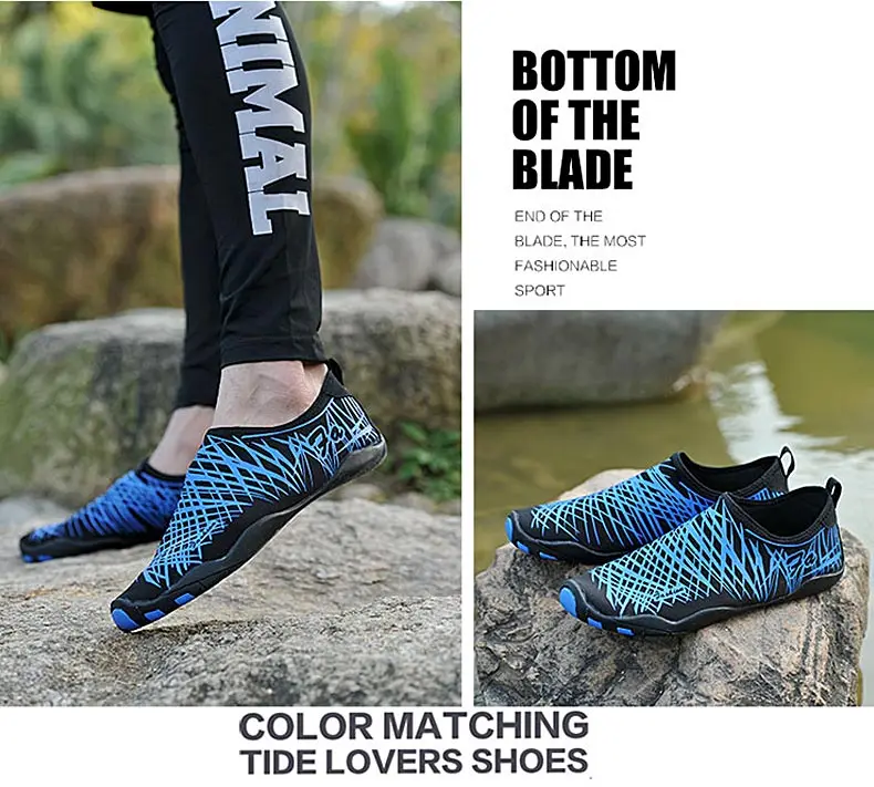 1 (5)Women Beach Wading Shoes Outdoor Swimming Water Shoes Adult Unisex Flat Soft Seaside Shoes Walking Lover Yoga Shoes