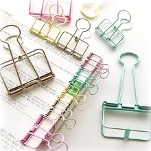 20 шт./партия, художественный набор, Декоративный металл, скобы, зажимы, маленькие прищепки для фото офисные закладки, Kawaii канцелярские принадлежности, 8 цветов, размер 1,9*4 см
