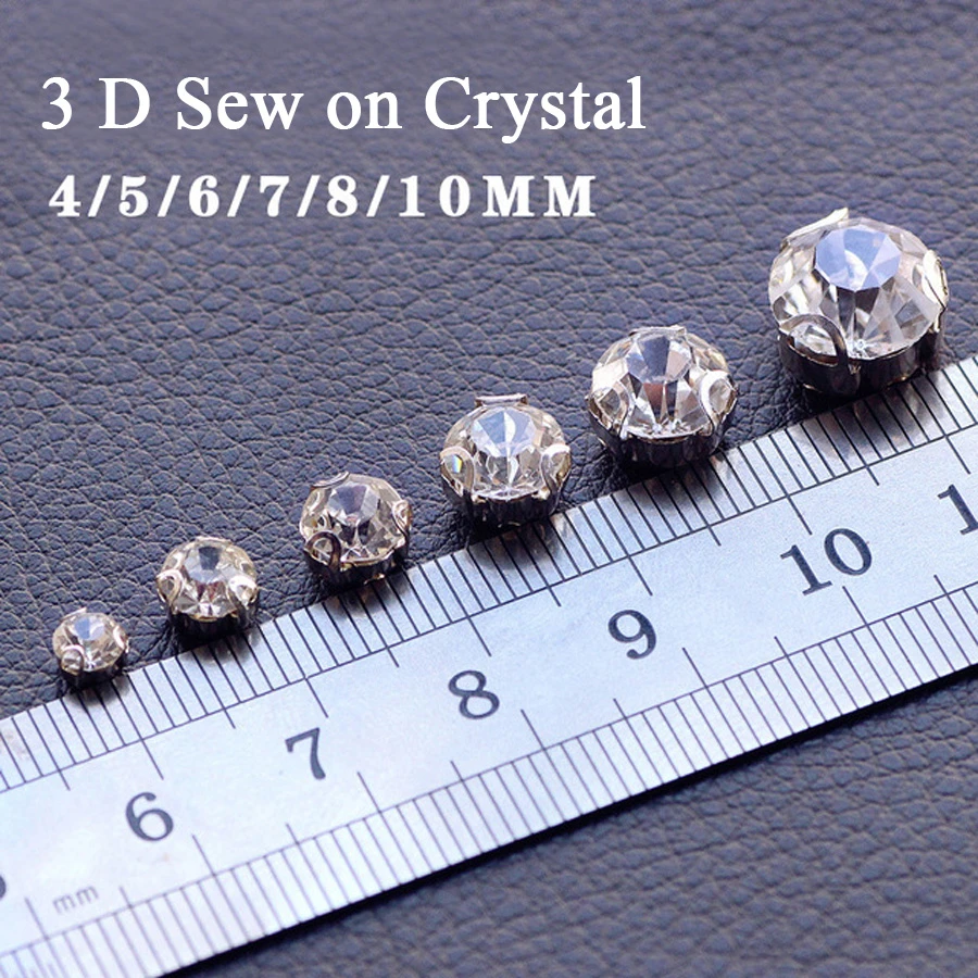 Multicolor 3D scratch claw rhinestone,Sew on stones Crystal glass rhinestones DIY Clothes /& Accessories parts 4-8mm one bag