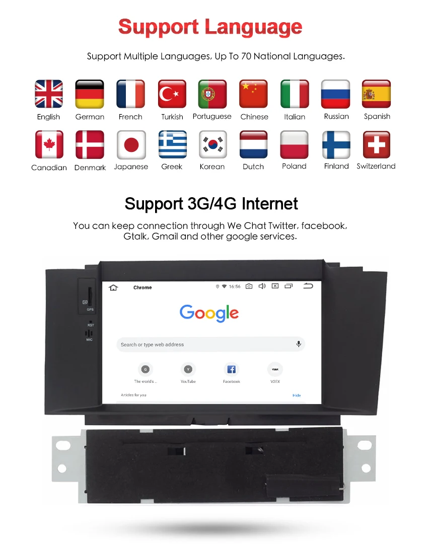 Top 7" IPS Android 8.0 Car DVD For Citroen C4L 2011 2012 2013 2014 2015 Audio Video WiFi GPS Navigation Radio FM RDS Multimedia 6