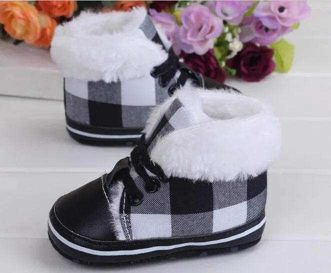 Новая хлопковая противоскользящая теплая детская обувь зимняя хлопковая обувь для малышей и девочек
