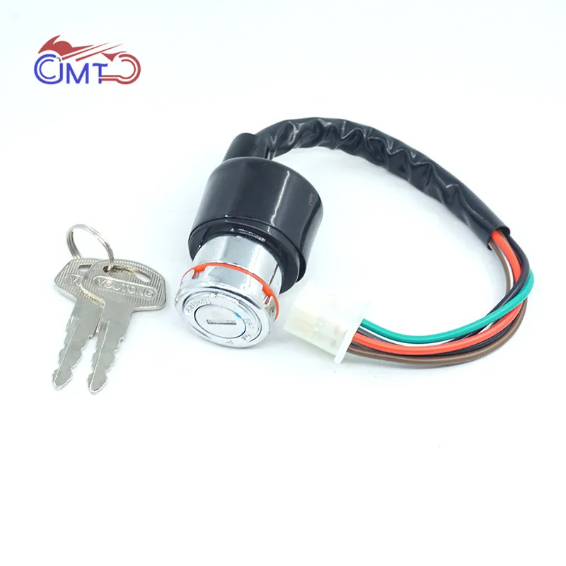 

Motorcycle Ignition Switch Assy Lock with Keys for Suzuki GN125 6 Wire