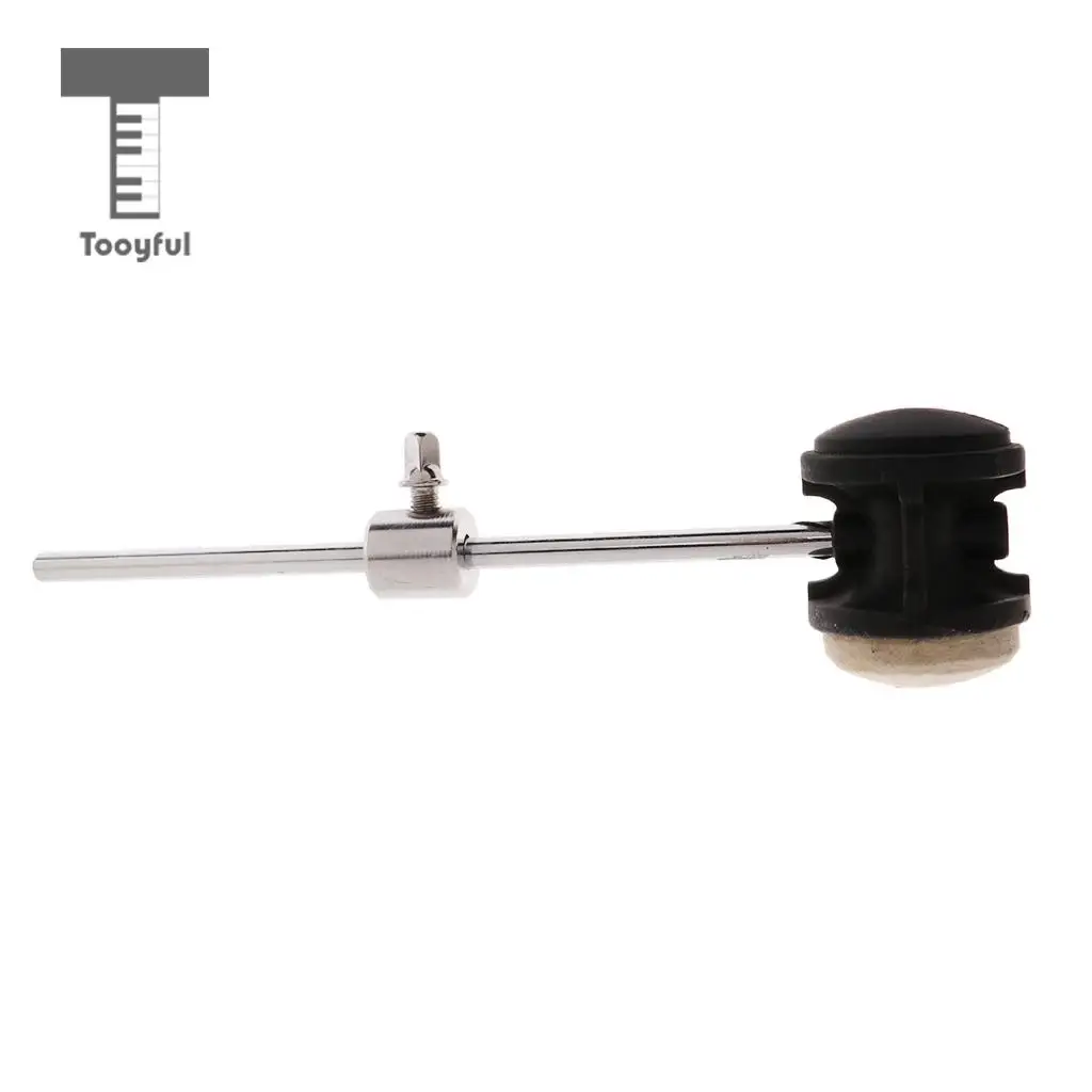 Tooyful Drum Pedal Beater Hammer Felt/Wood Head Mallet for Jazz Drum Replacement Parts Percussion Instrument Accessory