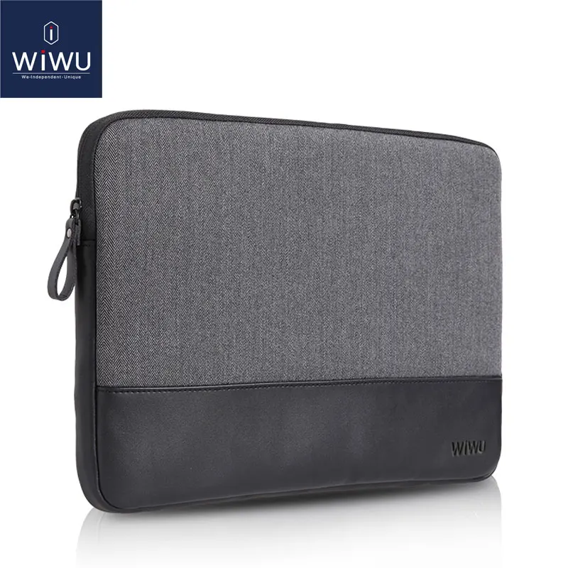 Новая сумка для ноутбука WIWU 11,6 натуральная кожа для Dell XPS 13 чехол для MacBook Air 11,6 чехол для ноутбука Surface Pro 1/2/3/4 - Цвет: Черный