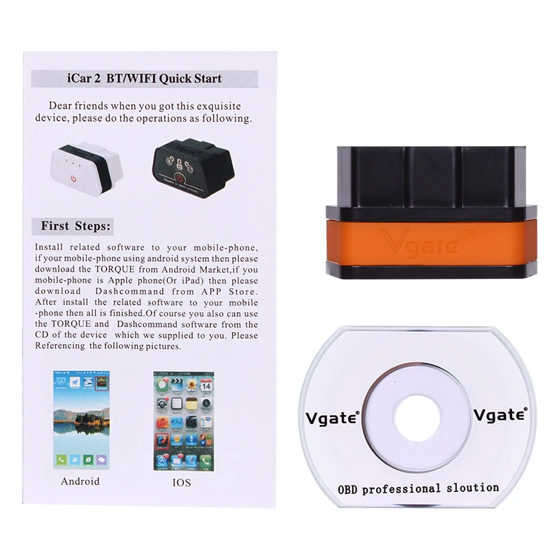 Vgate iCar2 ELM327 Bluetooth OBD 2 сканер iCar 2 mini elm 327 obd2 OBD II диагностический инструмент адаптер для android/PC считыватель кодов