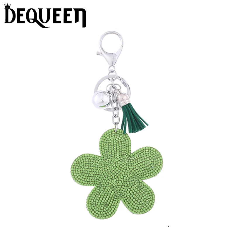 

Hot Jewelry 5 Colors Keychain with Rhinestone Pendant for Women's Handbag Purse Keyring for Key Ornament
