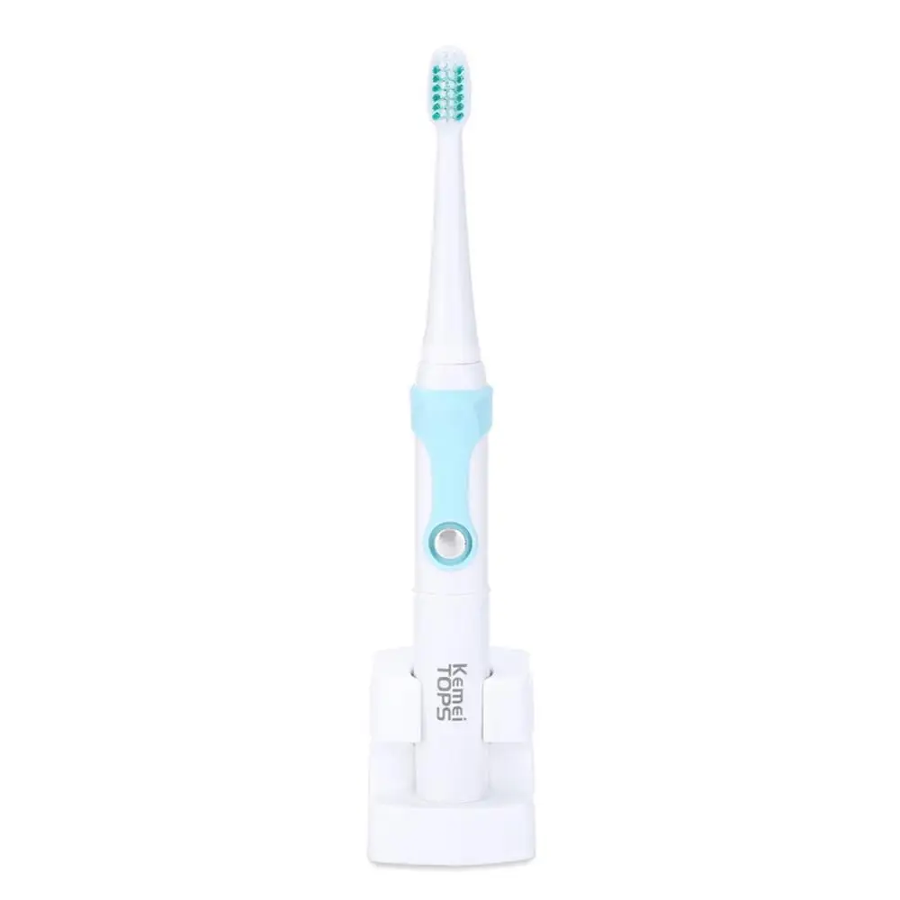 White Kemei KM-907 перезаряжаемая электрическая ультра звуковая зубная щетка отбеливающая водонепроницаемая для детей и взрослых sonic escova 3 x насадки для щеток - Цвет: White