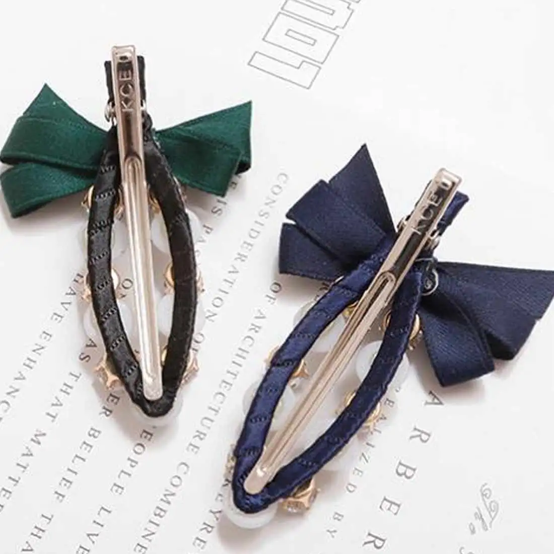 

Fashion handmade Gold Color 1PC Pearl Imitation Hair Clip Snap Barrette Stick Cutey Hair Styling Accessories
