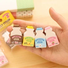 2 pçs/set kawaii fruta leitosa mini borracha borracha borracha criativo papelaria material escolar presente para crianças
