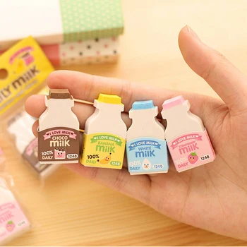 

2 pcs/set Kawaii Fruit Milky Mini Rubber Eraser Creative Stationery School Supplies Papelaria Gift for Kids