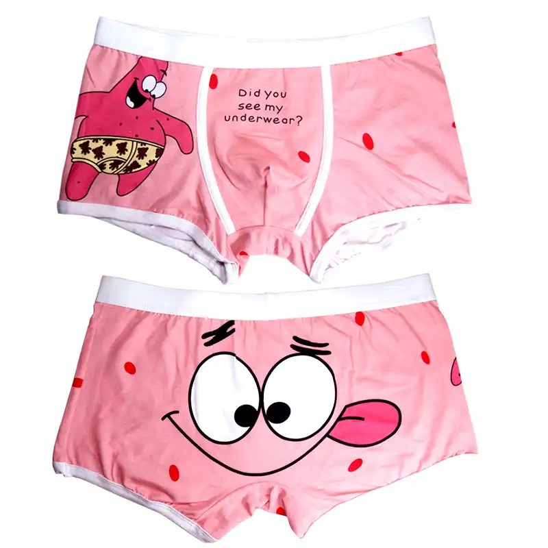 Cute Cartoon Couples Underwear Lovers Comfortable Cotton Underpants