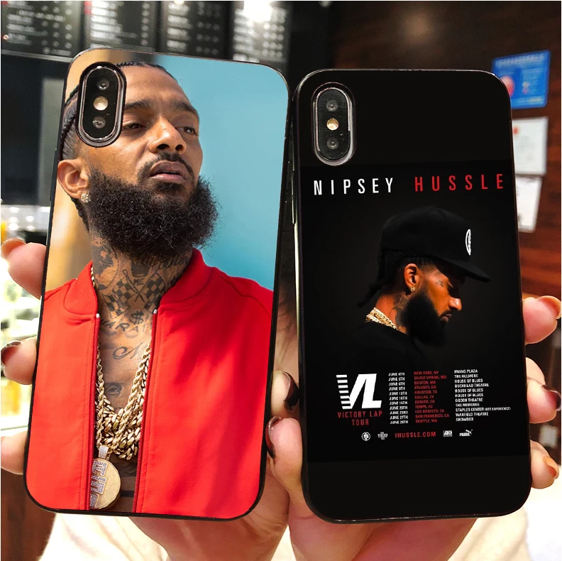 Черный мягкий силиконовый чехол для телефона из ТПУ Rapper Nipsey Hussle iPhone MAX XR XS X10 6 Plus 7 8