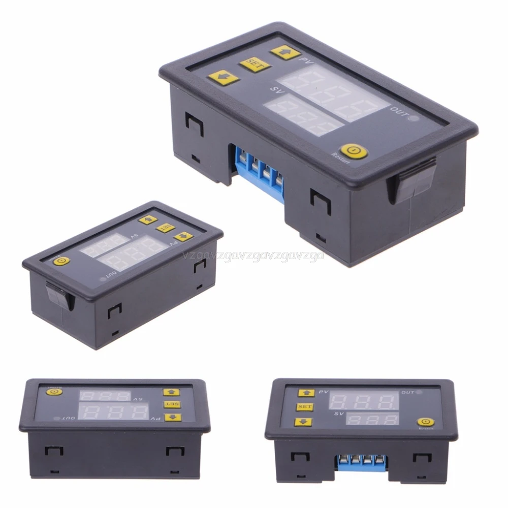 

12V Timing Delay Relay Module Cycle Timer Digital LED Dual Display 0-999 Minutes N16 dropship