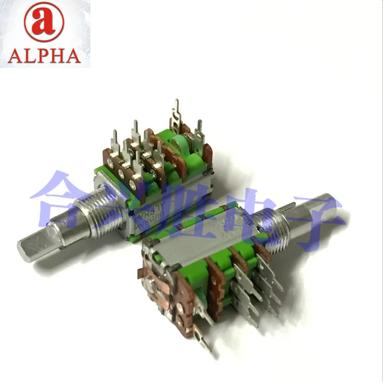 Двухосевой двойной регулируемый прецизионный потенциометр ALPHA type 12 B100K два