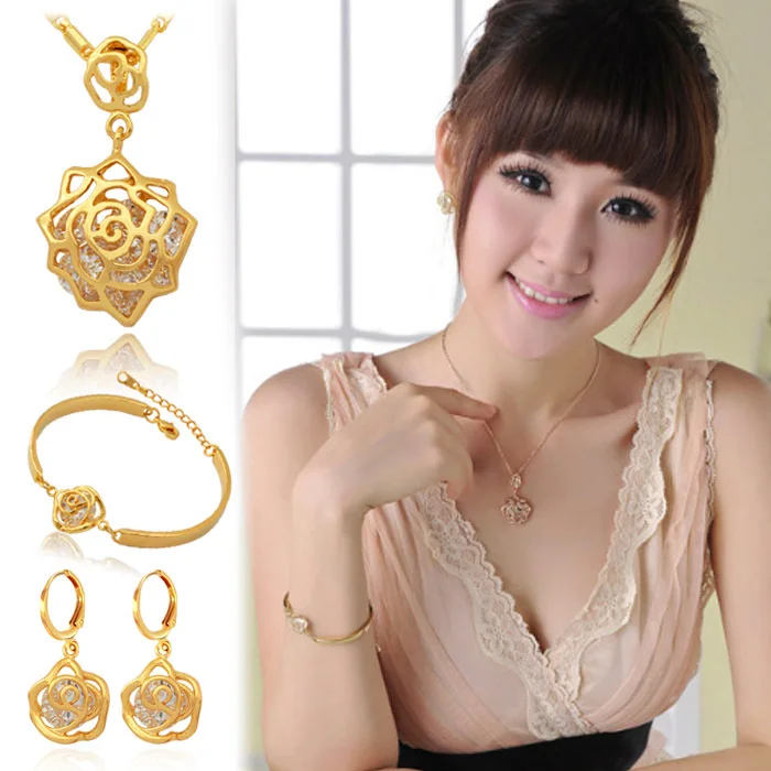 Комплект из колье серёг и браслета с фианитом|jewelry sets for women|necklace setvintage jewelry |