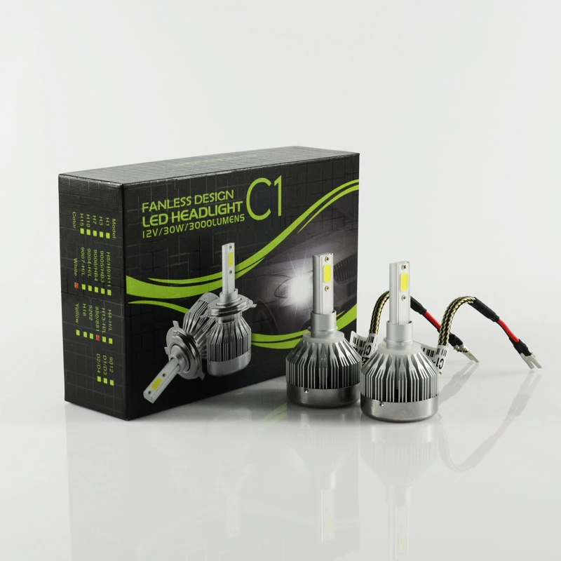 

Free shipping 2 pcs New H27 LED 60W 6000LM All-in-one Led Car Headlight 880 881 Replace Xenon light Car Front Fog Light Source