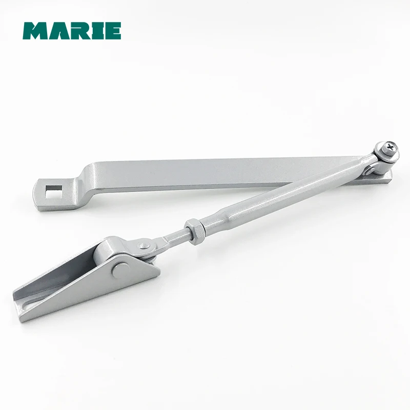 silver 40KG-65KG Heavy Door Closer - Silver, Aluminum Finish 2-Section Speed Adjustable 3303D