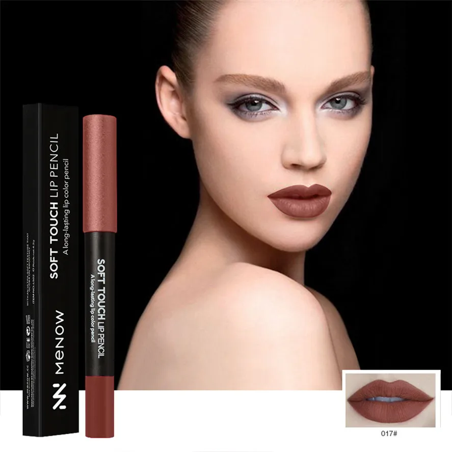 New Makeup Lipstick Menow 1PC Women Waterproof Solf Kiss Proof Lipstick