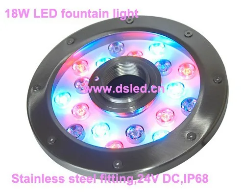 Ip68, Aço inoxidável 18 W subaquática holofotes,