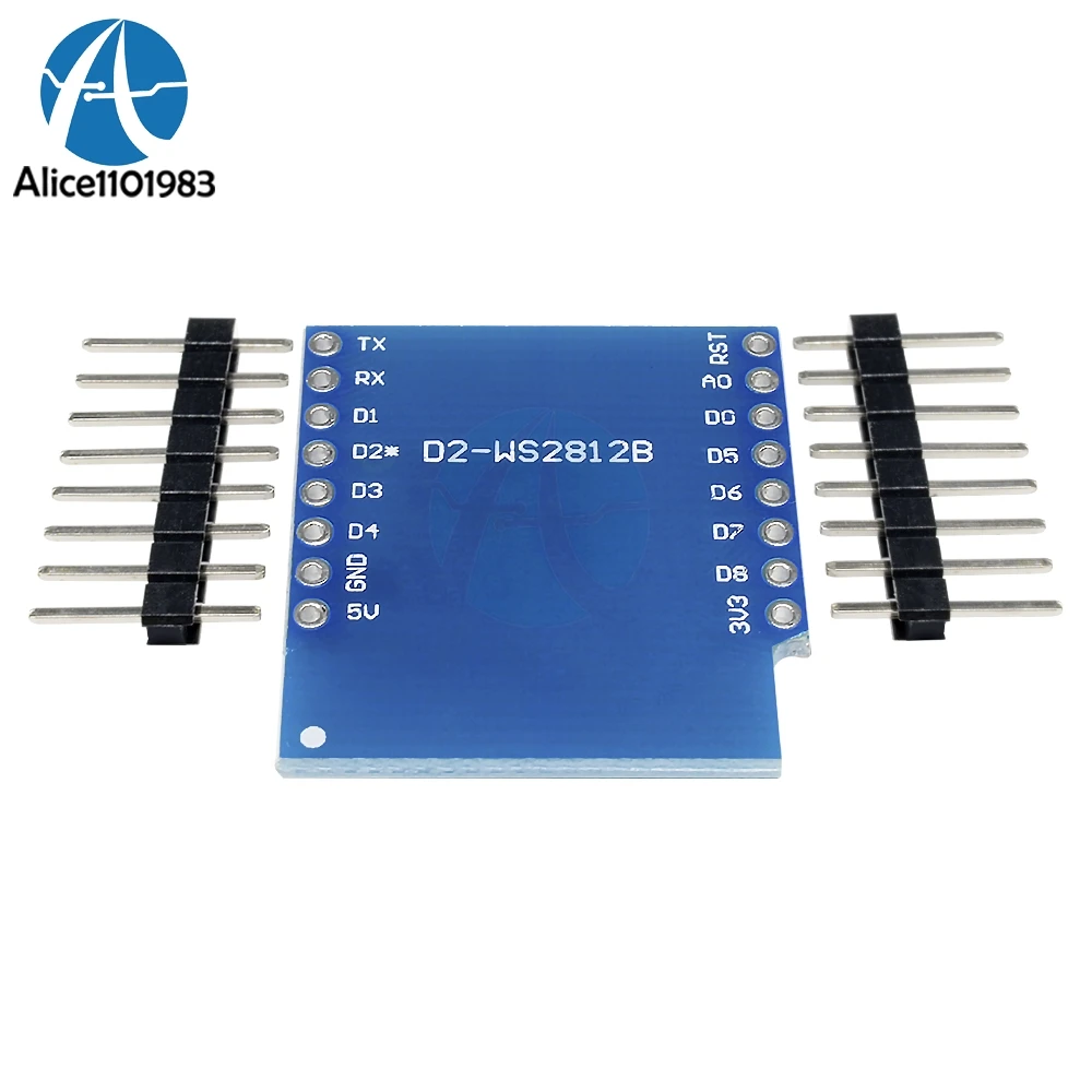 Esp8266 для WeMos D1 WS2812B RGB щит Mini ESP8266 Модульная плата с HT Pins Diy электронная печатная