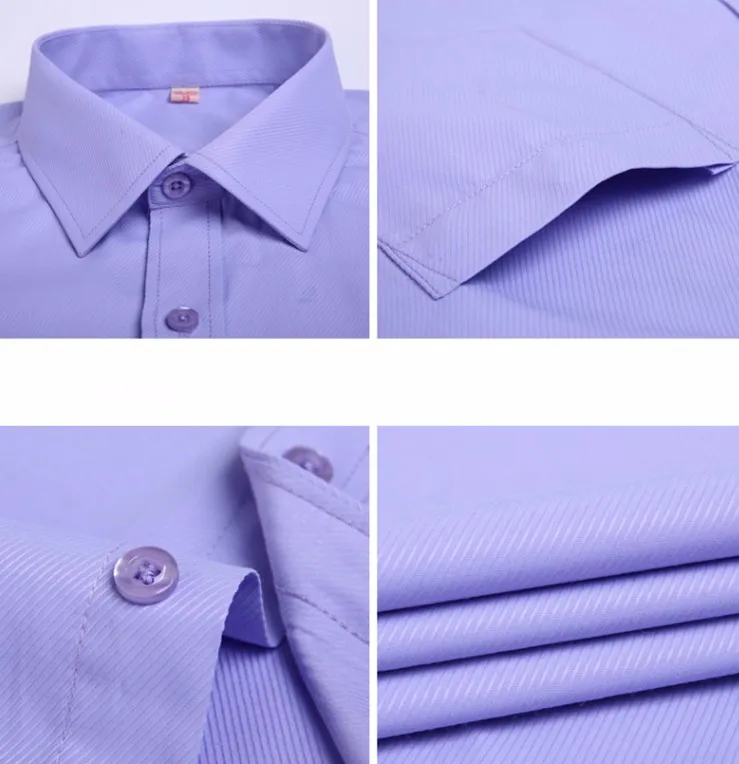 Summer Plus Size 10 Colors Business&Casual Men Dress Shirt Short Sleeve Shirt Solid Color Slim Fit Man/Boy Shirts YN541