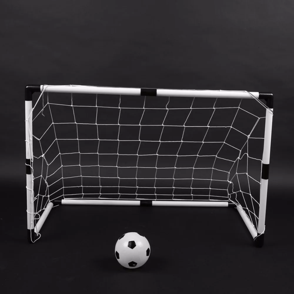 2 Sets DIY Children Sports Soccer Goals with Soccer Ball and Pump Practice Scrimmage Game Football Gate DIY White Gift For Kids 2 Sets DIY Children Sports Soccer Goals with Soccer Ball and Pump Practice Scrimmage Game Football Gate DIY White Gift For Kids