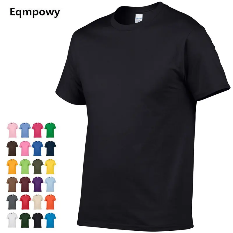 

Eqmpowy brand 100% cotton Casual t shirt summer fashion T-shirt Men Woman o-neck comfortable homme Short sleeve Pure color Tee