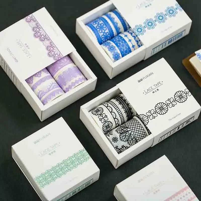 

8Pcs/Pack Hot Sale Lace Series Retro Lace Border Decoration Washi Tape DIY Planner Photo Diary Scrapbooking Masking Tape Escolar