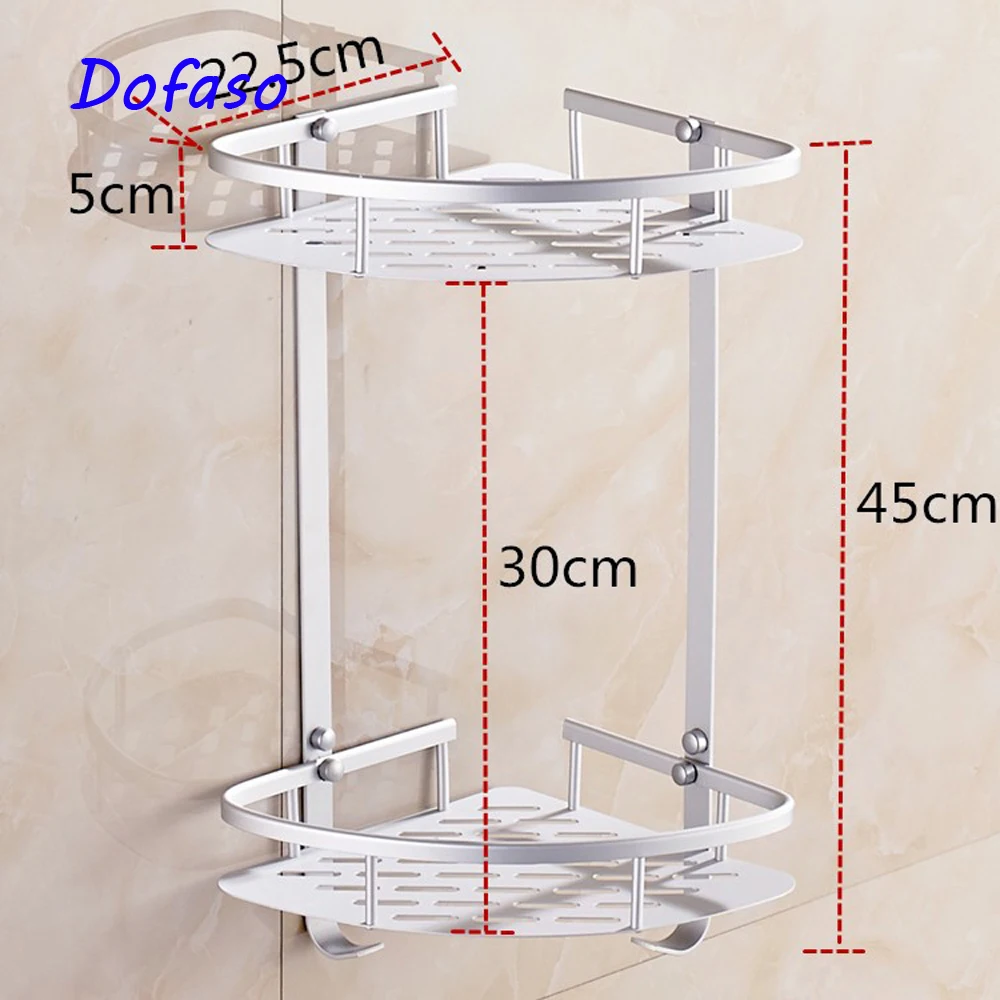 

Dofaso bathroom corner rack storage shower shelf aluminium bathroom wall shelf rack shower organizer