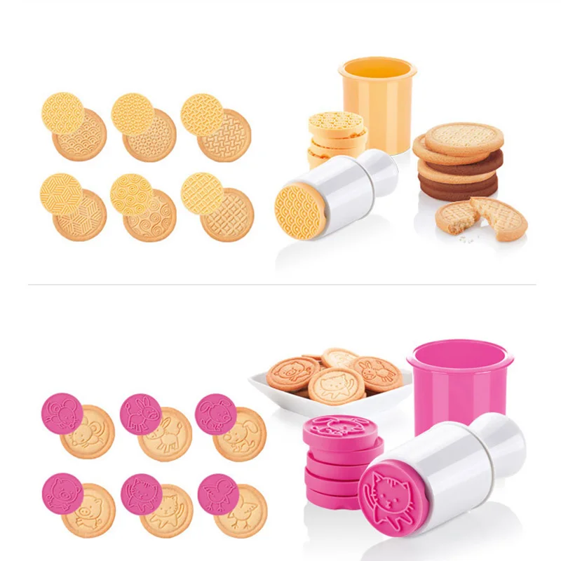 

Hot 6pcs/set Christmas Tree Cookie Cutter Mold 3D Cartoon Stamps Pastry Biscuit Fondant Baking Tools LFD