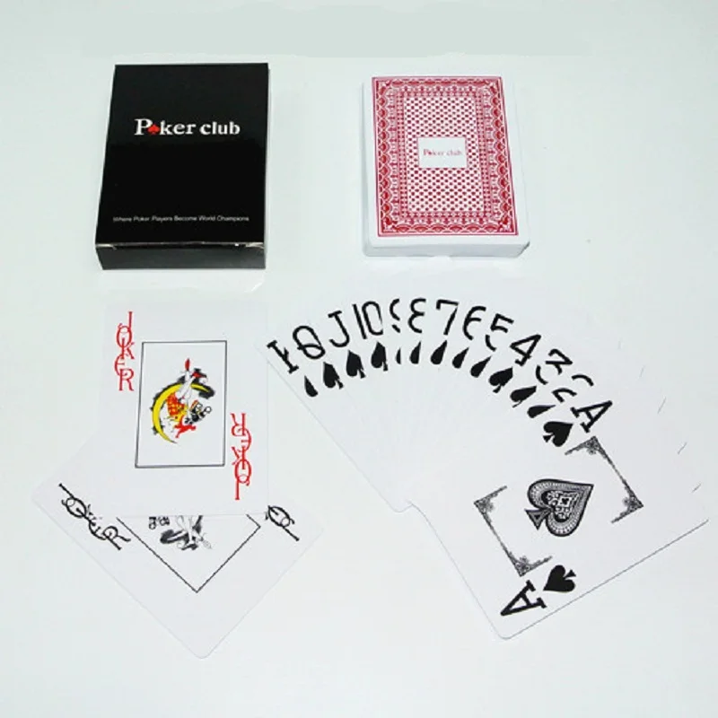 63x88 мм 1 компл./лот 2 цвета для красный и синий баккарат Техасский Холдем ПВХ водонепроницаемый пластик игральная колода покер карты - Цвет: Красный