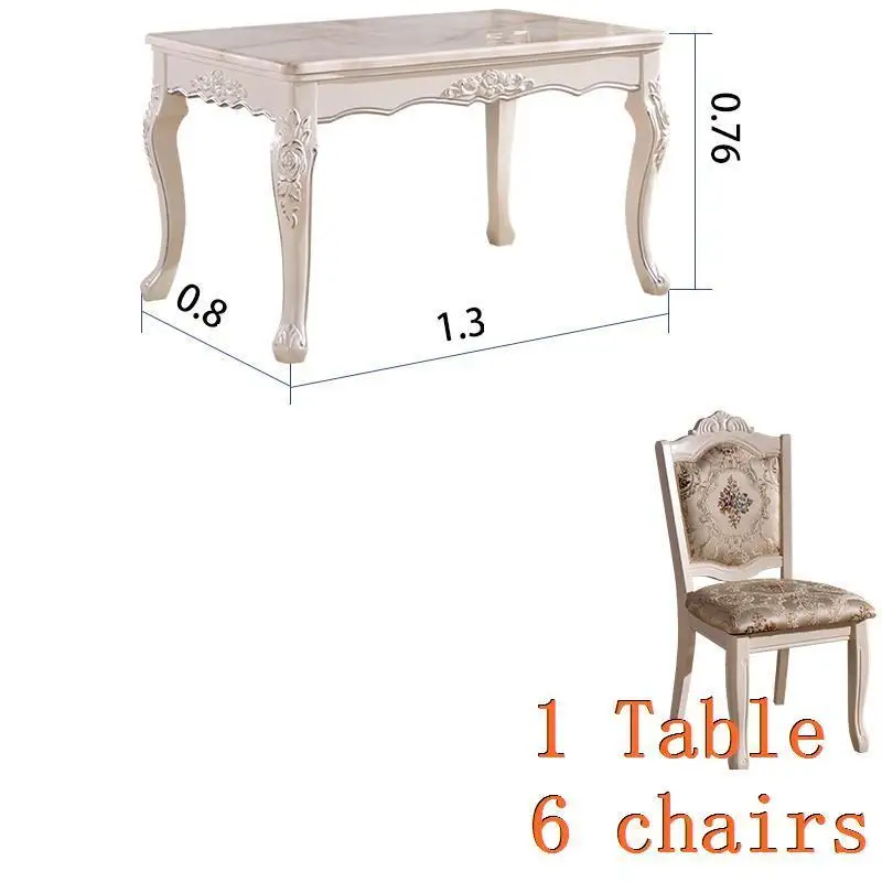 Marmol Tavolo Da Pranzo Piknik Masa Sandalye Dinning Set A Langer Tafel деревянный европейский стол - Цвет: MODEL B