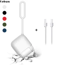 

Protective Silicone Case For AirPods Cover with Anti-lost Cord Strap Earphone Accessories for Apple Charging Case