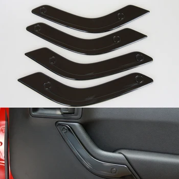 

YAQUICKA 4pcs/set Car Interior Door Handle Cover ABS Trim Sticker Mouldings Fit For 2011-2016 Wrangler JK CK 4 Door Car Styling